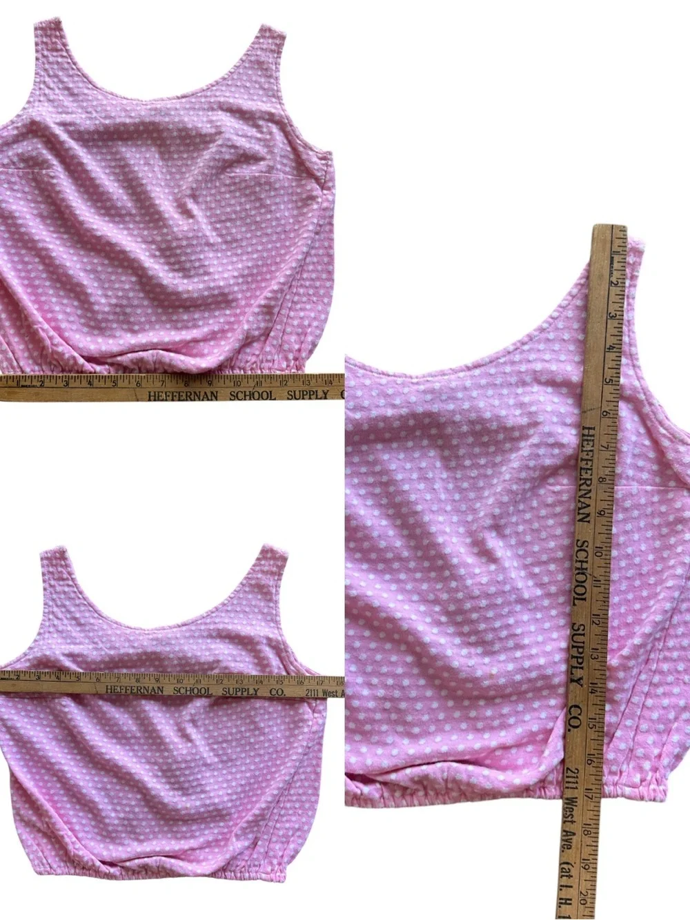 Vintage 60s pink polkadot matching set